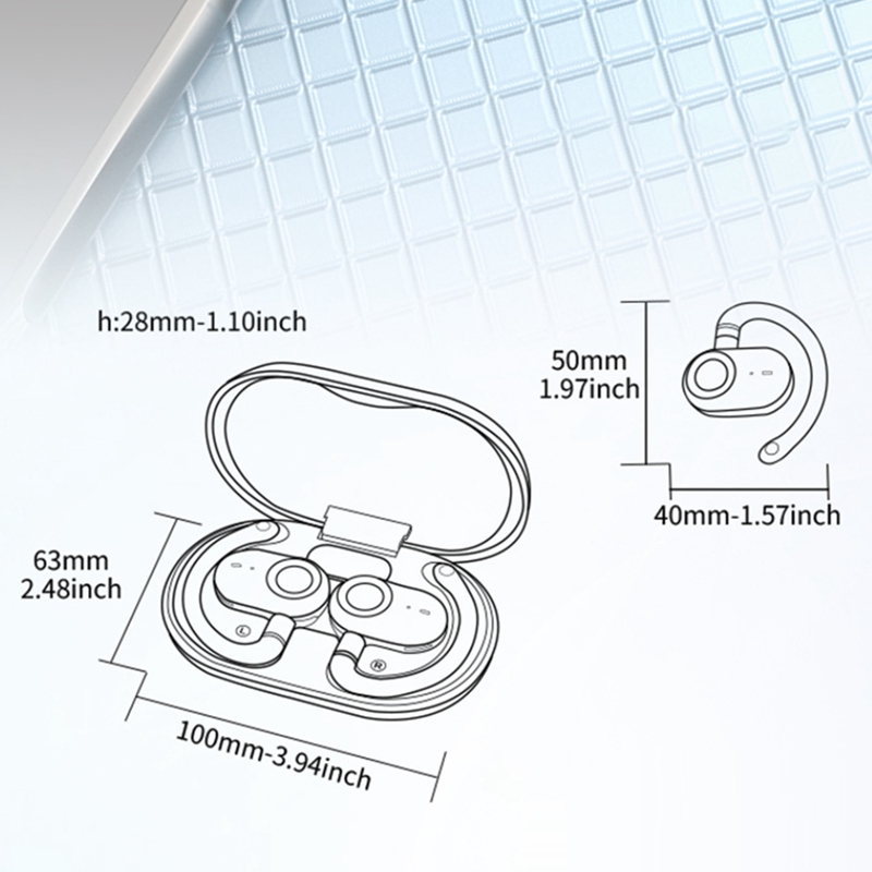 Sports Earphone Hook - Auriculares de traducción con gancho para