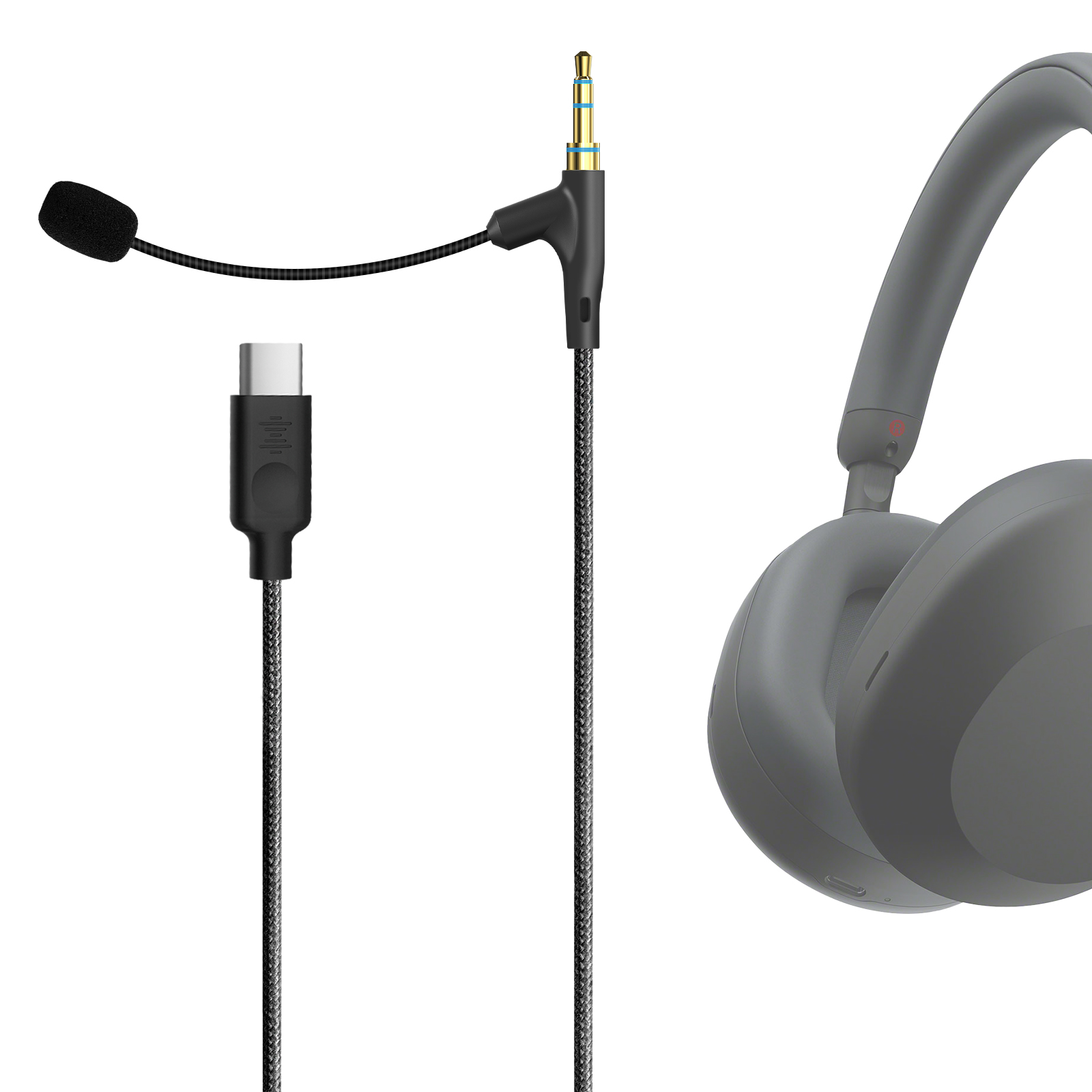 Beats Headphone Solo 4 - Cable para auriculares Geekria Boom Mic