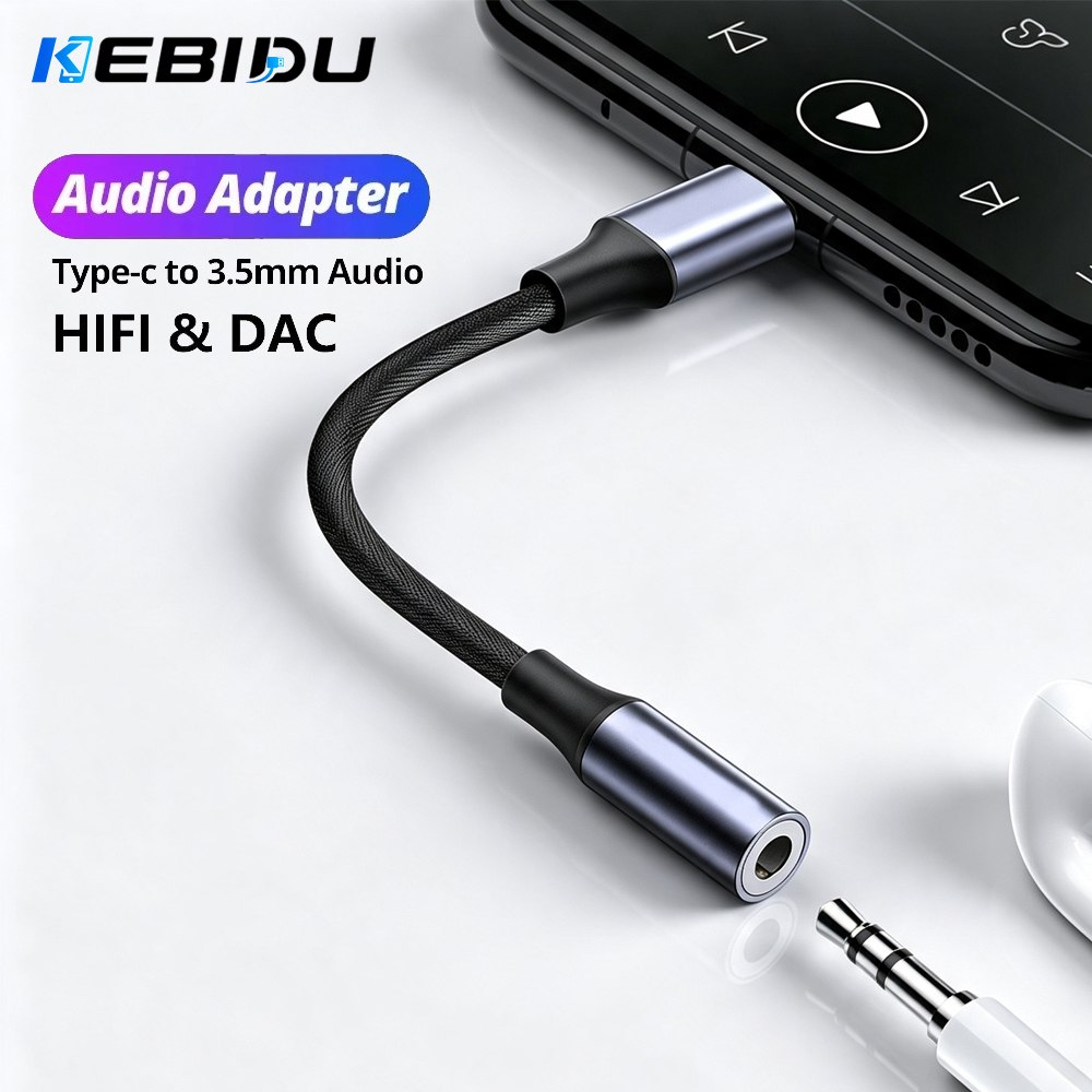Adaptador de audio KEBIDU de t - Audiophile Headphone Wired reseña y precio